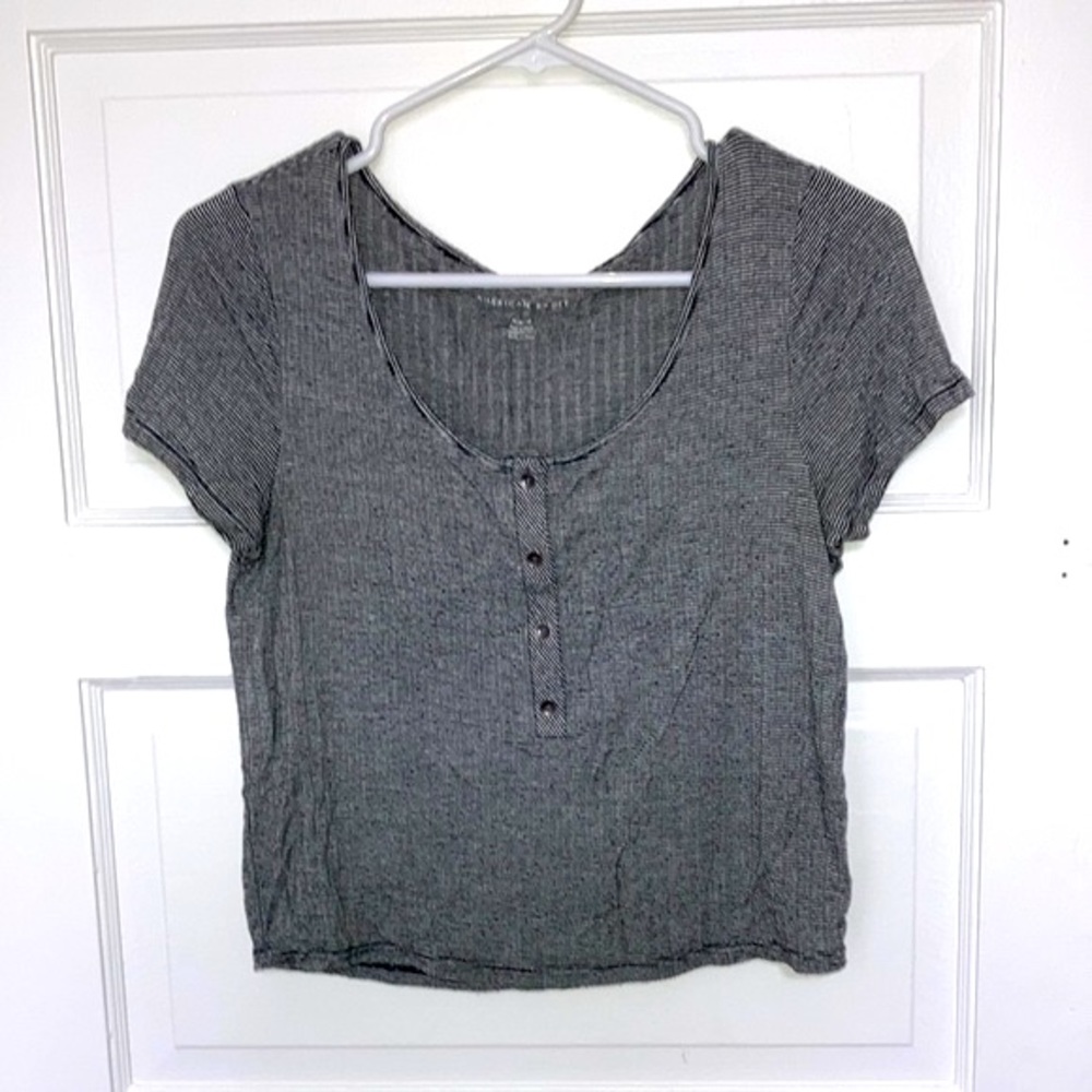 Striped A&E Tee